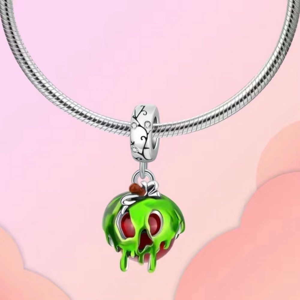 Poison apple charm compatible with pandora bracelet